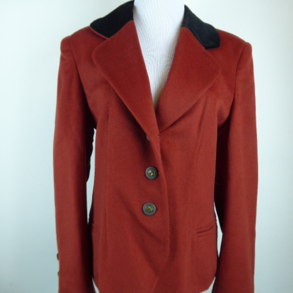 HENRY WHITE IRELAND classic cashmere Chesterfield Equestrian blazer 10 Vintage - Picture 1 of 9